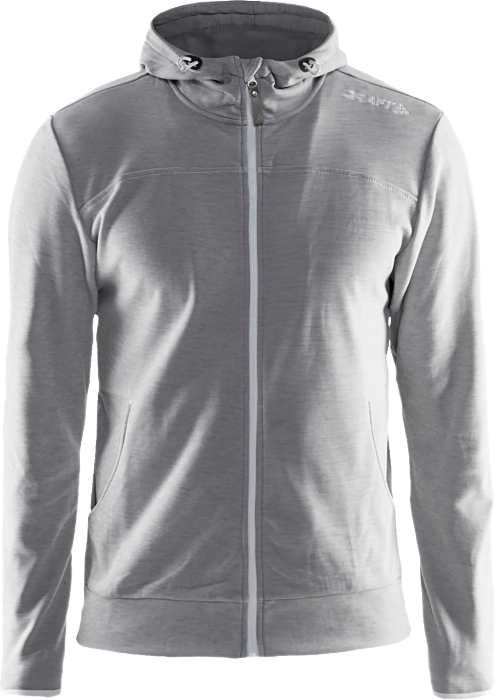 Craft - Leisure Full Zip Hood Men - Melange grijs