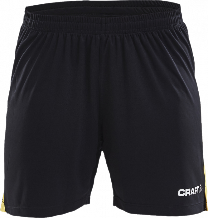 Craft - Progress Contrast Shorts Women - Preto & amarelo