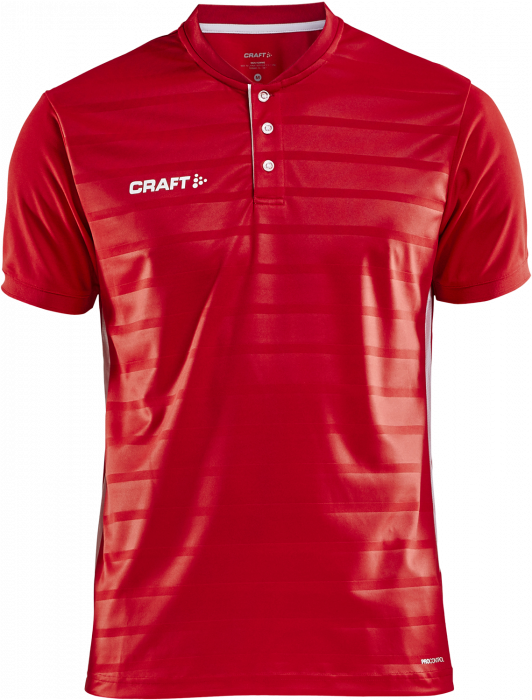 Craft - Pro Control Button Jersey Youth - Rot & weiß