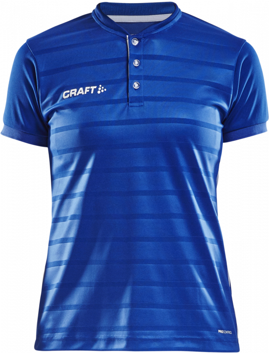 Craft - Pro Control Button Jersey Women - Blu & bianco
