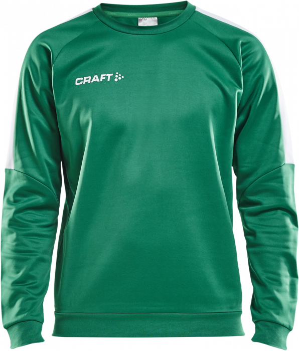 Craft - Progress R-Neck Sweather Youth - Verde & blanco