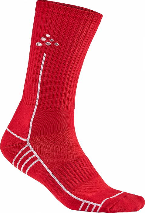 Craft - Progress Mid Sock - Vermelho & branco