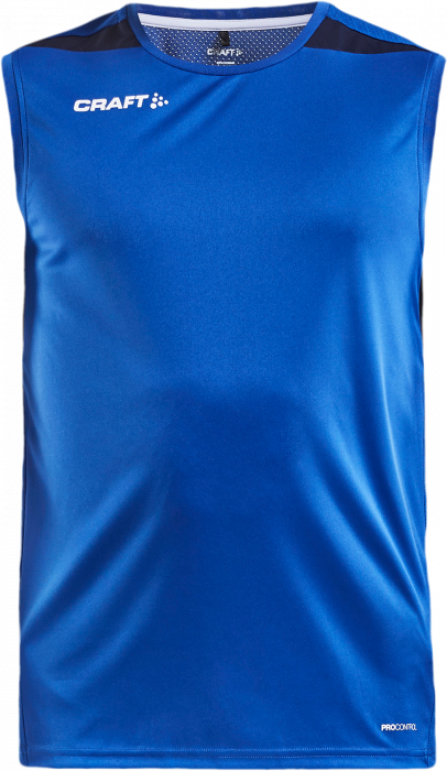 Craft - Pro Control Impact Ærmeløs T-Shirt Junior - Kobalt & navy blå