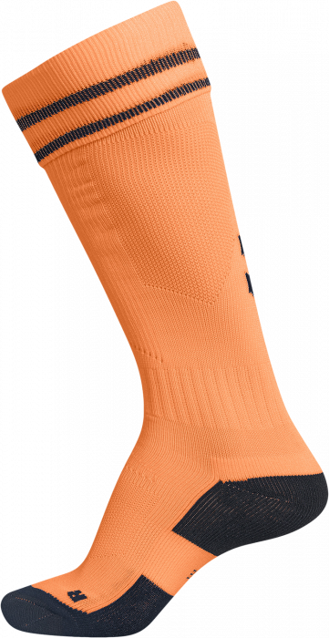 Hummel - Element Football Sock - Tangerine & schwarz