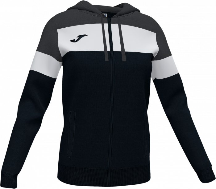 Joma - Crew Iv Sweatshirt With Zipper Woman - Zwart & grijs
