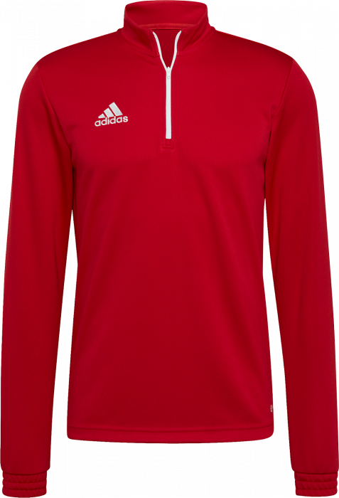 Adidas - Entrada 22 Træning Top With Half Zip - Power red 2 & white