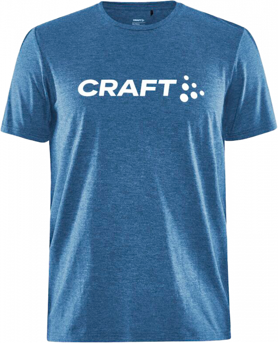 Craft - Community Logo Ss Tee Men - Club Cobolt Melange & bianco