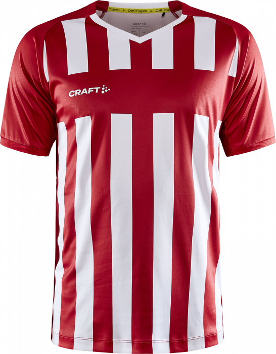 Craft - Progress 2.0 Stripe Jersey Junior - Czerwony & biały