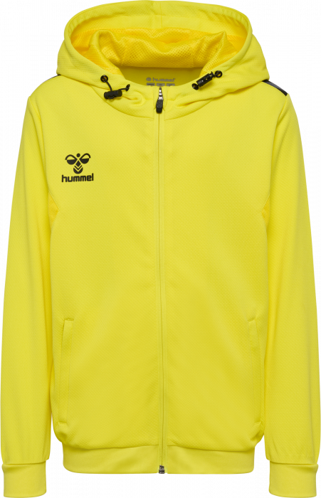 Hummel - Authentic Hættetrøje Med Lynlås Børn - Blazing Yellow