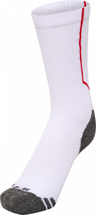 Hummel - Pro Training Socks Low - Blanco & true red