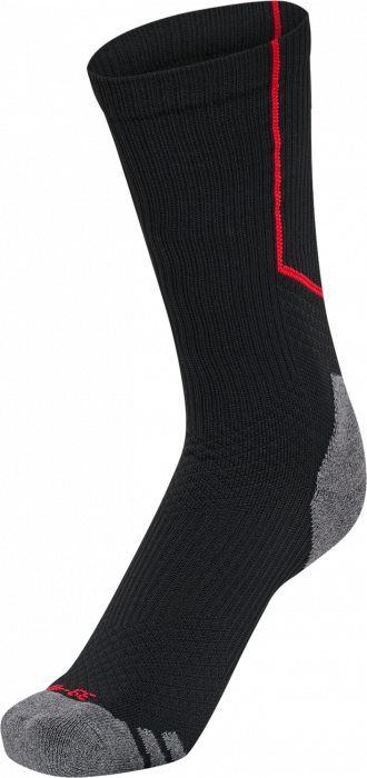 Hummel - Pro Training Socks Low - Zwart & true red