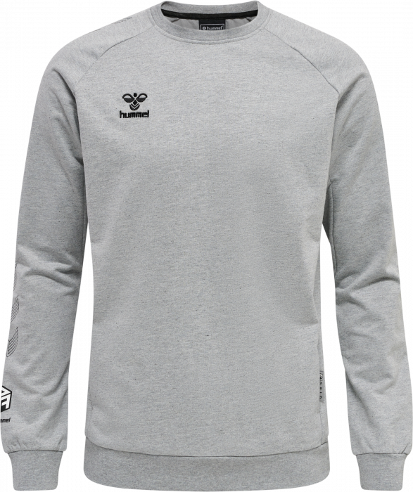 Hummel - Move Grid Bomulds Sweatshirt - Grey Melange