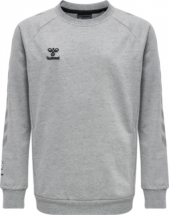 Hummel - Move Grid Cotton Sweatshirt Kids - Grey Melange
