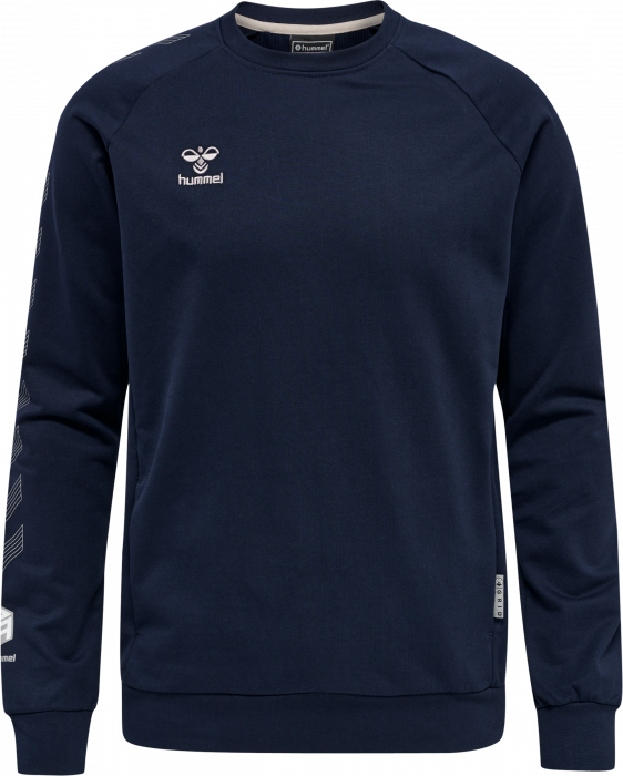 Hummel - Move Grid Bomulds Sweatshirt - Marine