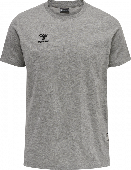 Hummel - Move Grid Bomulds T-Shirt - Grey Melange