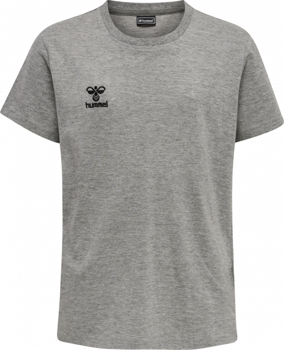 Hummel - Move Grid Bomulds T-Shirt Børn - Grey Melange