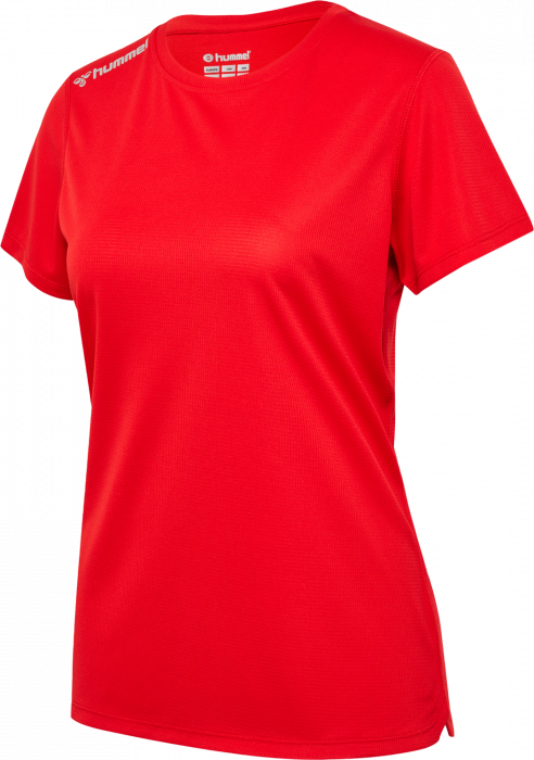 Hummel - Run T-Shirt Dame - Tango red