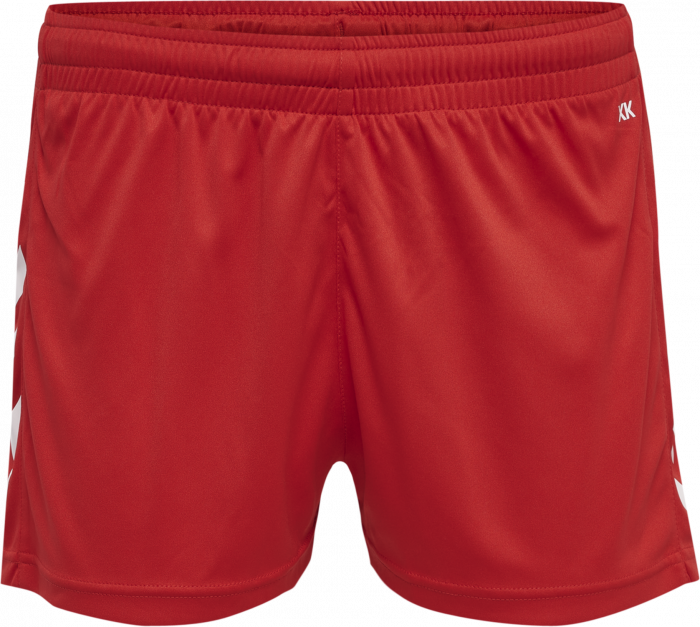 Hummel - Core Xk Poly Shorts Women - True Red & branco