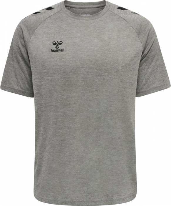 Hummel - Core Xk Poly T-Shirt - Grey Melange & czarny