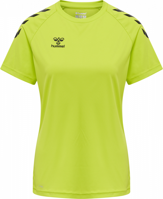 Hummel - Core Xk Poly T-Shirt Women - Lime & czarny