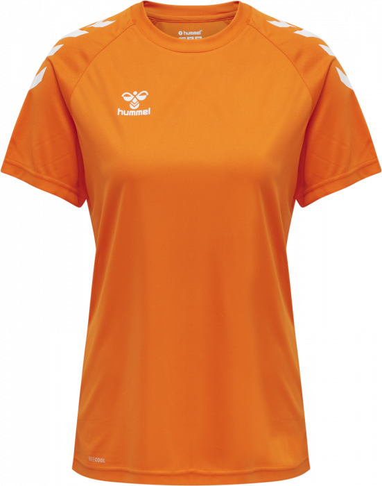 Hummel - Core Xk Poly T-Shirt Women - Orange & biały