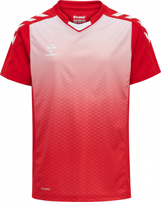Hummel - Core Xk Spillertrøje Med Sublimationsmønster Jr - True Red & hvid