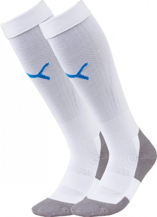 Puma - Teamliga Core Sock - Biały & niebieski