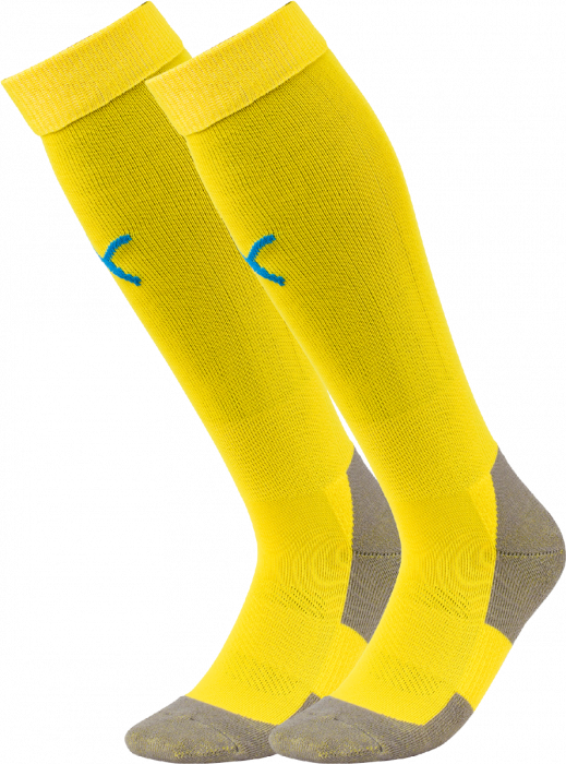 Puma - Teamliga Core Sock - Geel & blauw