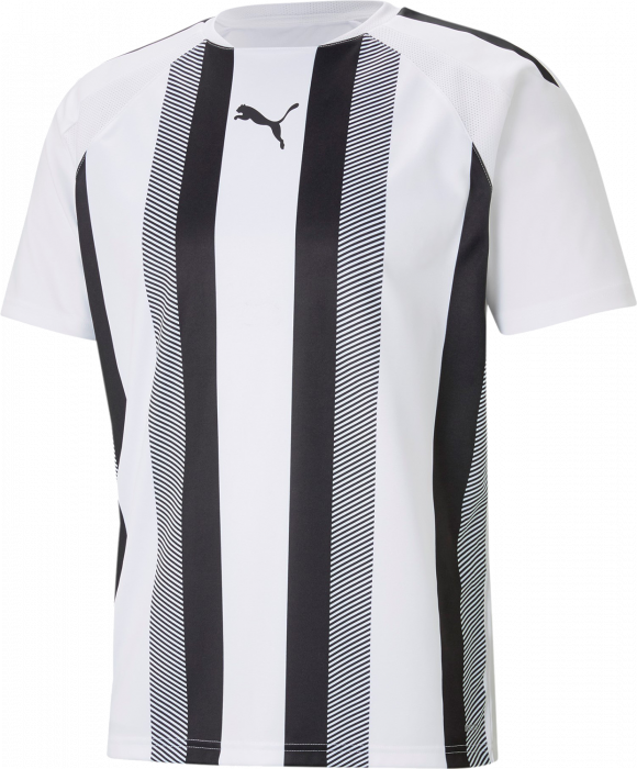 Puma - Teamliga Striped Jersey Jr - Weiß & schwarz
