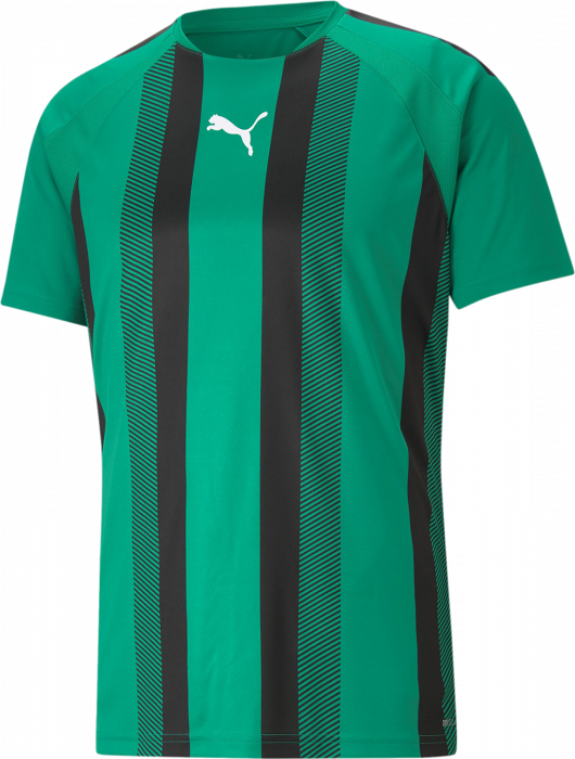 Puma - Teamliga Striped Jersey Jr - Green & preto