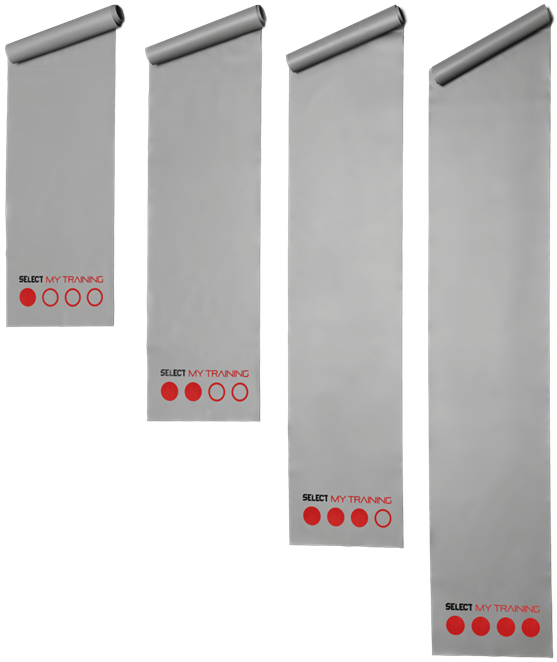 Select - Genoptræningselastik 1-4 Boks - Grå