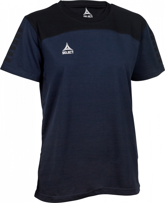 Select - Oxford T-Shirt Women - Navy blue & black