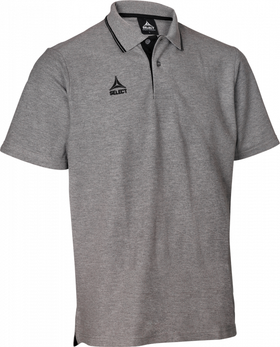 Select - Oxford Polo T-Shirt - Melange Grey