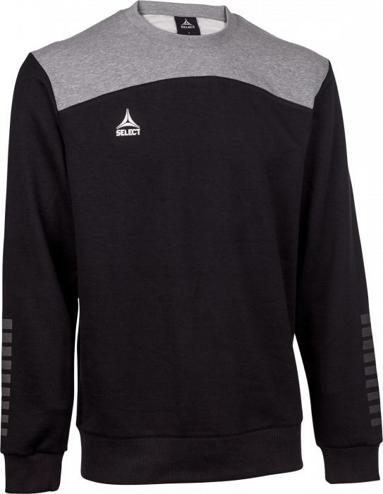 Select - Oxford Sweatshirt - Svart & melange grey
